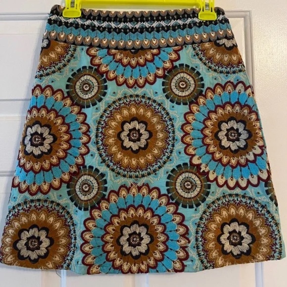Farm Rio Anthropologie Floral Embroidered Skirt - Picture 1 of 1